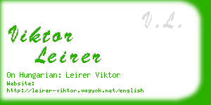 viktor leirer business card